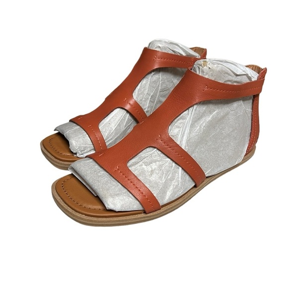 NWT Lucky Brand Nayda Leather Tangerine Sandal 8.5 - Picture 4 of 8